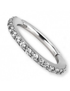 Anello clicker con cristalli